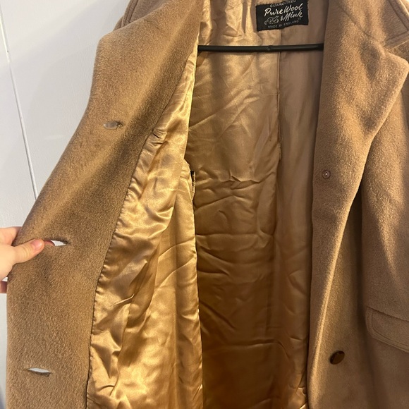 Vintage Pure wool and mink coat - Picture 3 of 8